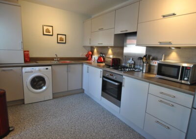 Fully fitted kitchen with modern appliances