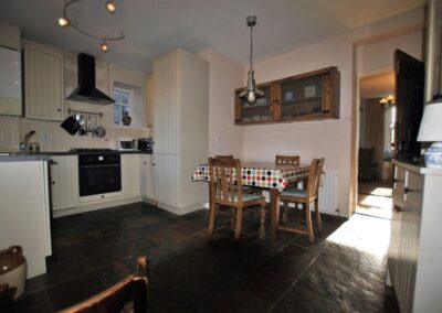 The dining kitchen flows from the lounge and onto the garden