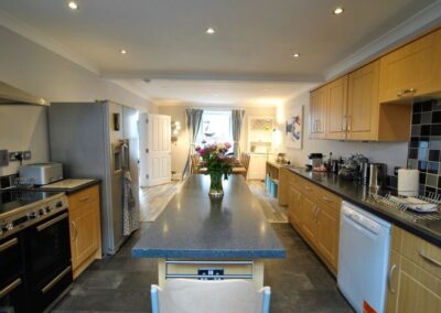 The kitchen is equipped with everything needed for a self-catering stay