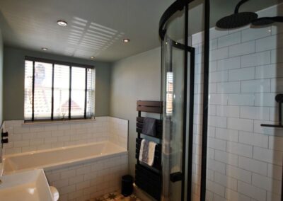 Family bathroom with bath and separate shower