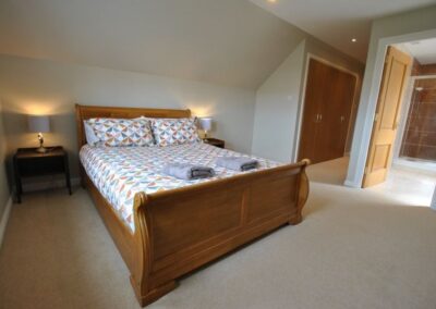 This large king room is on the first floor. Good quality bedding and mattresses have been chosen for comfort