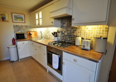 The kitchen is well equipped for a self-catering stay
