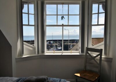 View across harbour from large, bay window.